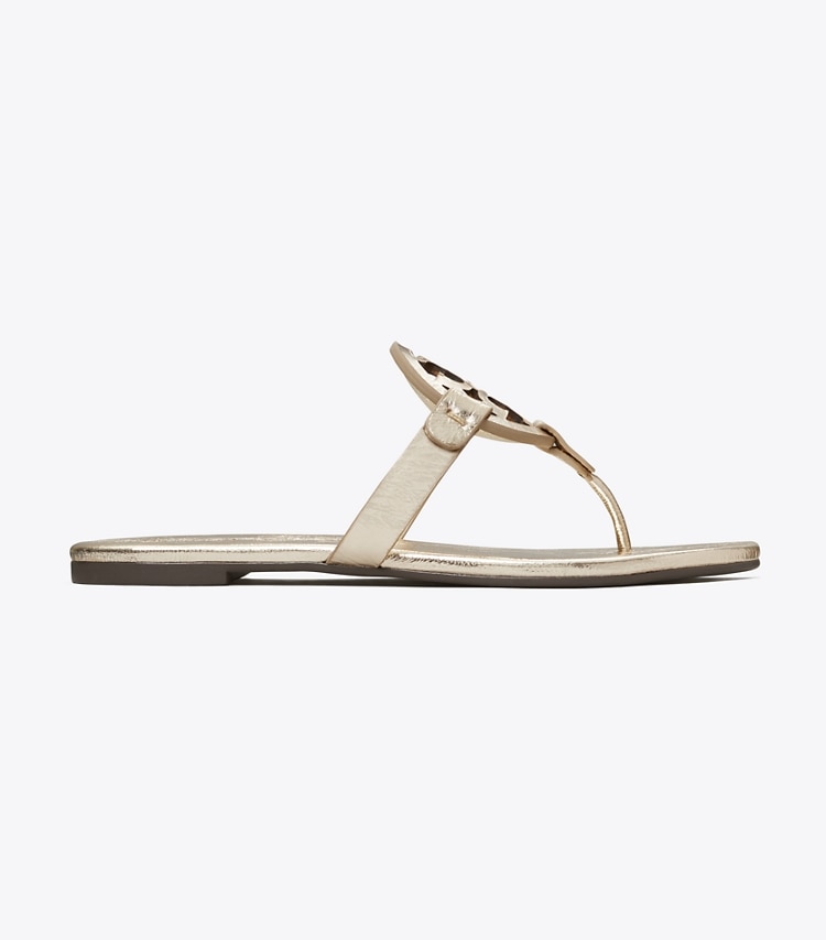 Tory Burch MILLER SOFT METALLIC SANDAL - Spark Gold