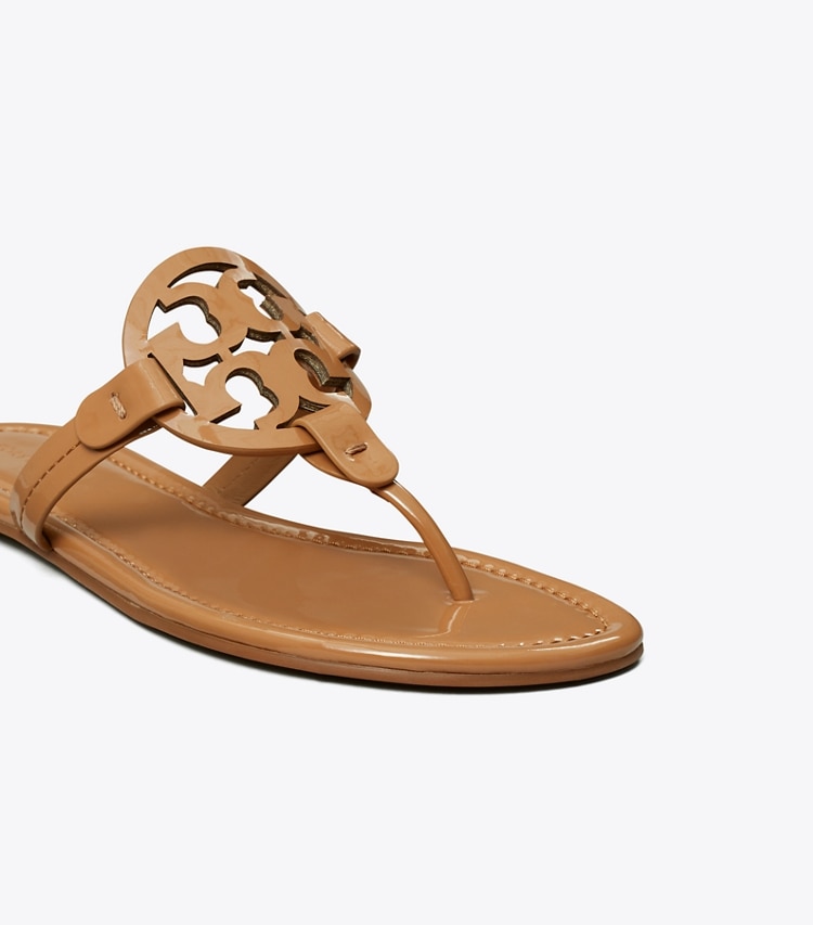 Tory Burch MILLER PATENT SANDAL - Tan