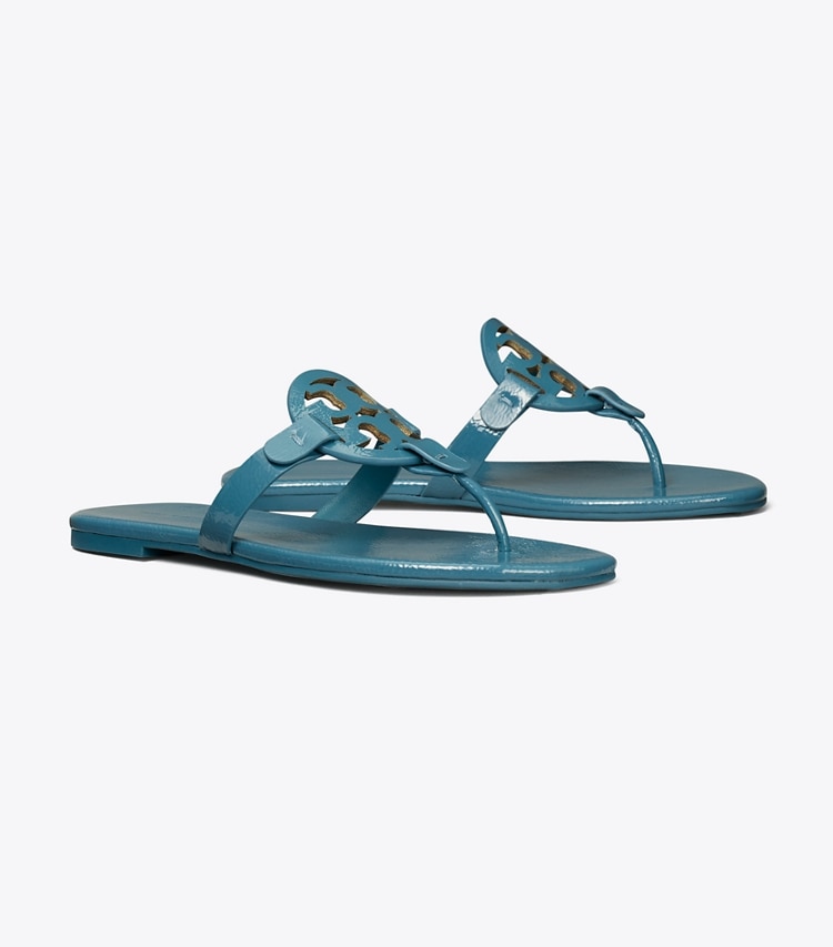 Tory Burch MILLER SOFT PATENT SANDAL - Brisk Blue