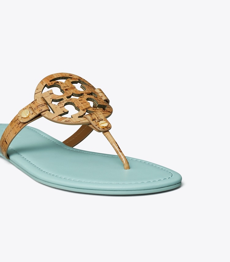 Tory Burch MILLER PATENT CORK SANDAL - Natural / Sea Bubble