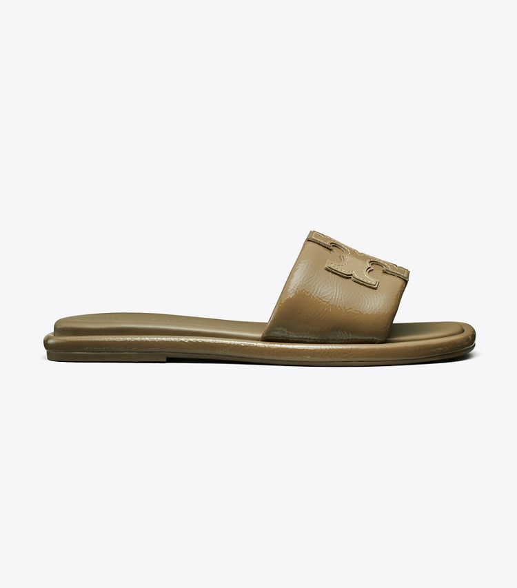 Tory Burch DOUBLE T SPORT SLIDE - Toasted Sesame