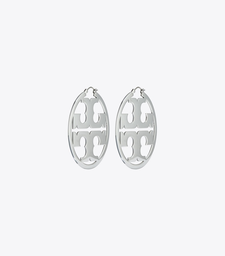 Tory Burch MILLER HOOP EARRING - Tory Silver