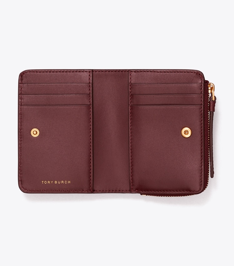 Tory Burch MCGRAW BI-FOLD WALLET - Muscadine