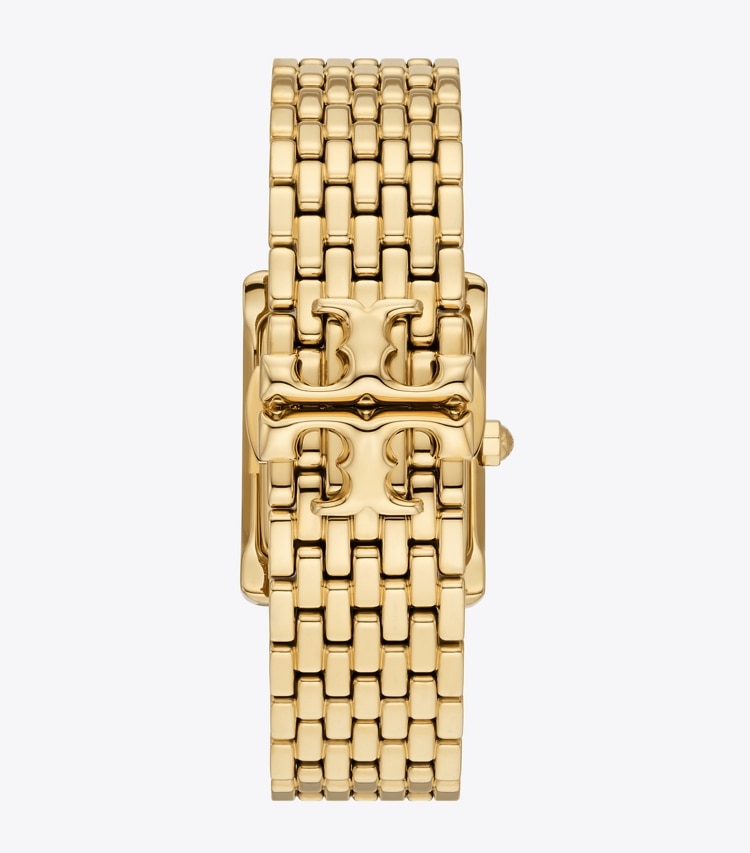 Tory Burch ELEANOR WATCH, GOLD-TONE STAINLESS STEEL - White Mop/Gold