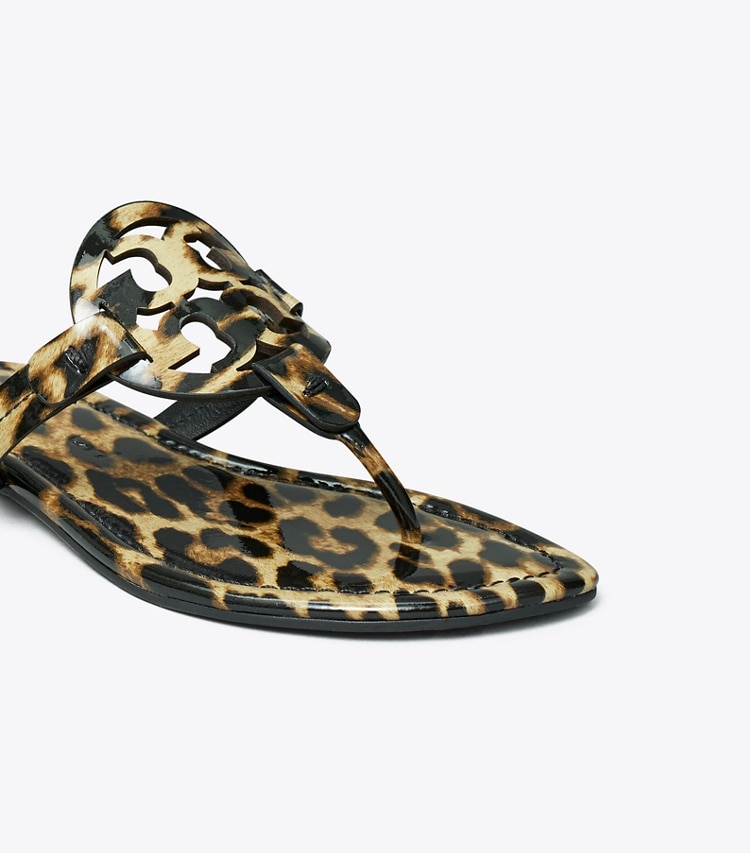 Tory Burch MILLER PRINTED PATENT SANDAL - Natural Leopard