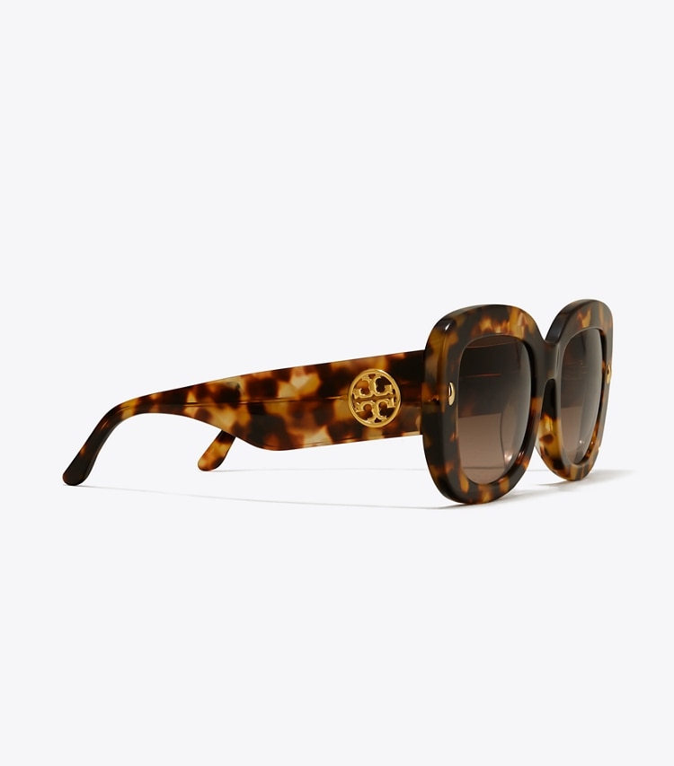 Tory Burch MILLER OVERSIZED SQUARE SUNGLASSES - Vintage Tortoise