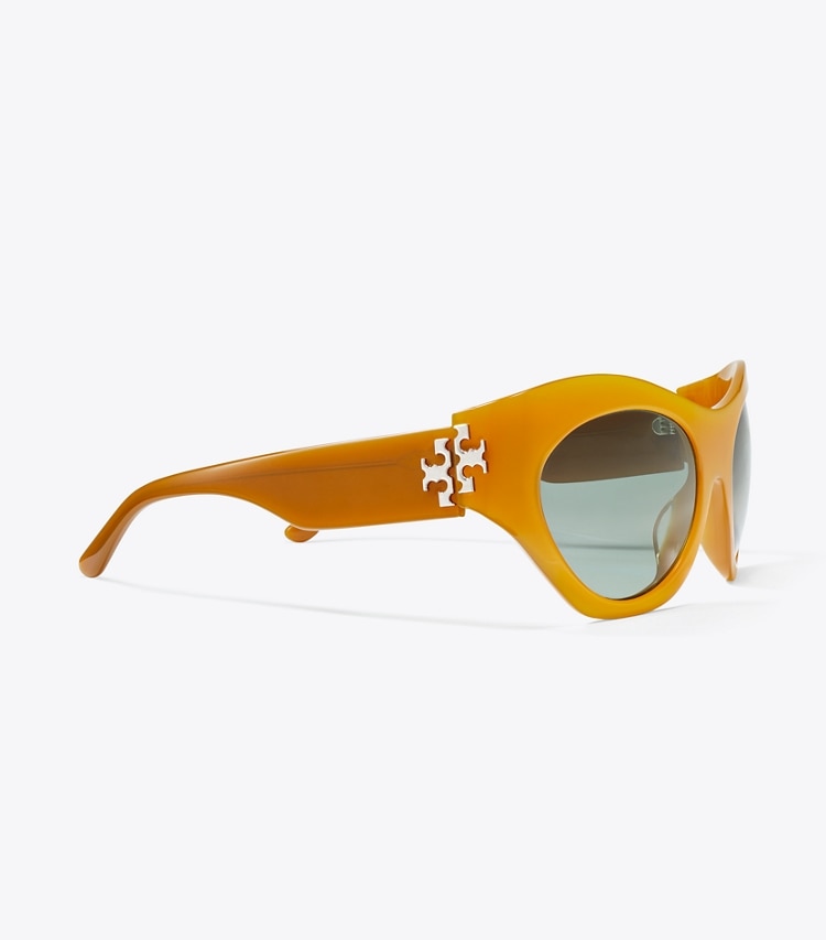 Tory Burch RUNWAY SUNGLASSES - Brown/Green