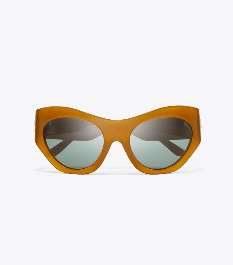 Tory Burch RUNWAY SUNGLASSES - Brown/Green