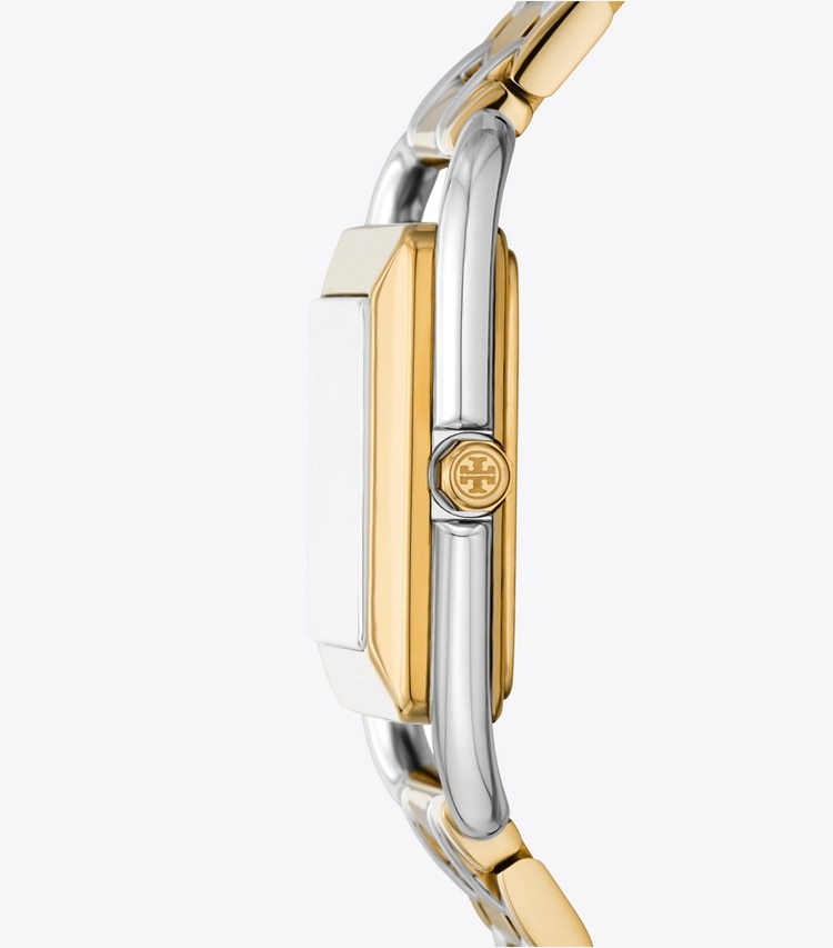 Tory Burch MILLER WATCH, TWO-TONE STAINLESS STEEL - Ivory/2 Tone