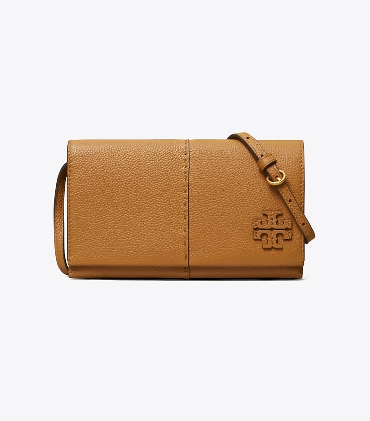 Tory Burch MCGRAW WALLET CROSSBODY - Tiramisu