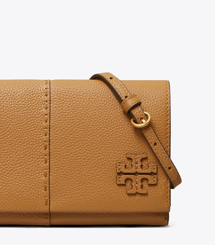 Tory Burch MCGRAW WALLET CROSSBODY - Tiramisu