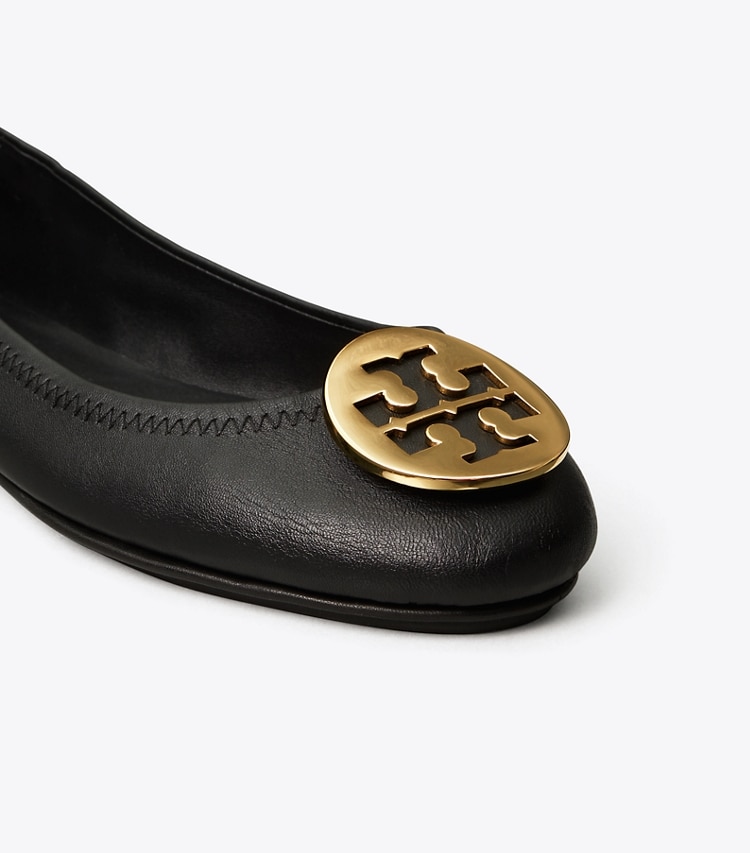 Tory Burch MINNIE TRAVEL BALLET - Perfect Black/Gold