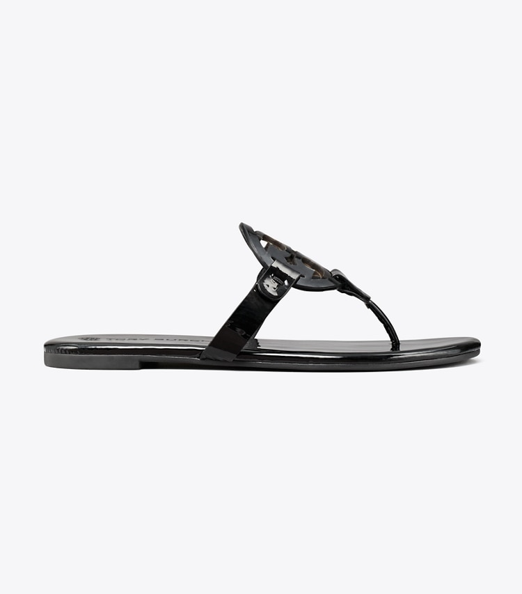 Tory Burch MILLER SOFT PATENT SANDAL - Perfect Black