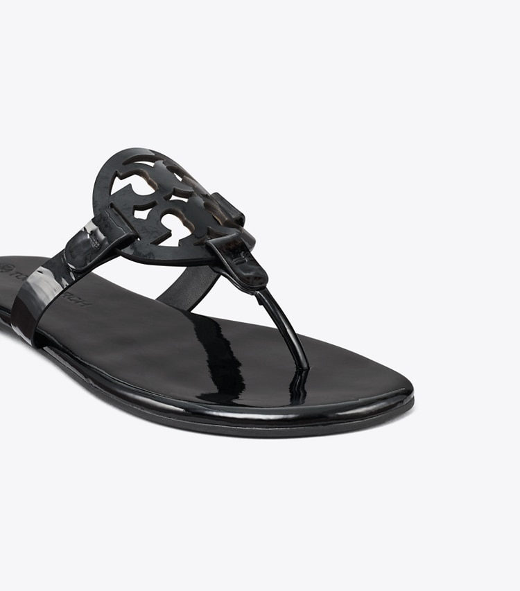 Tory Burch MILLER SOFT PATENT SANDAL - Perfect Black