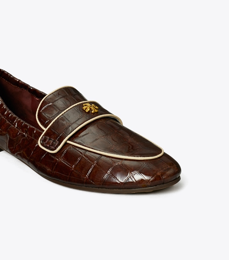 Tory Burch BALLET LOAFER - Brown Croc / New Cream