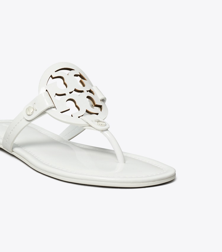 Tory Burch MILLER PATENT SANDAL - Optic White