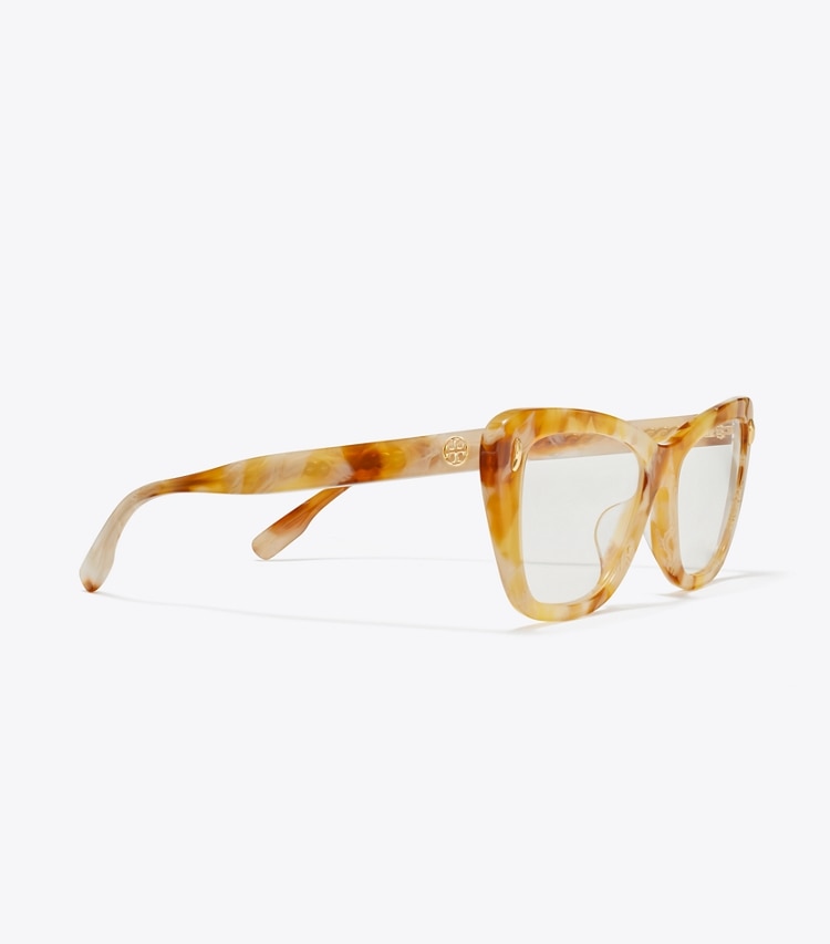 Tory Burch MILLER BUTTERFLY EYEGLASSES - Honey Tortoise