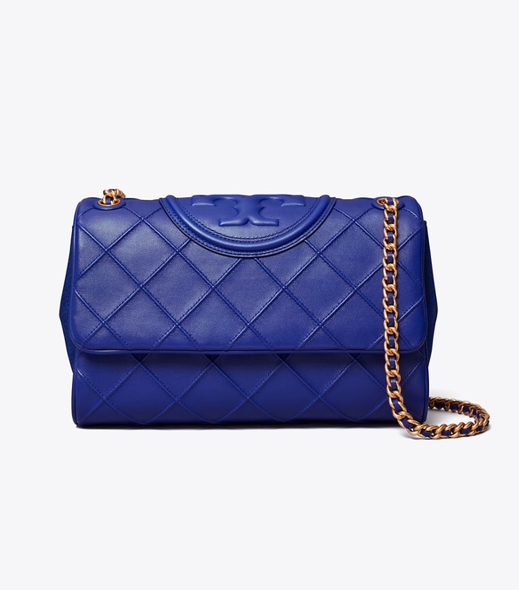 Tory Burch FLEMING SOFT CONVERTIBLE SHOULDER BAG - Navy Day