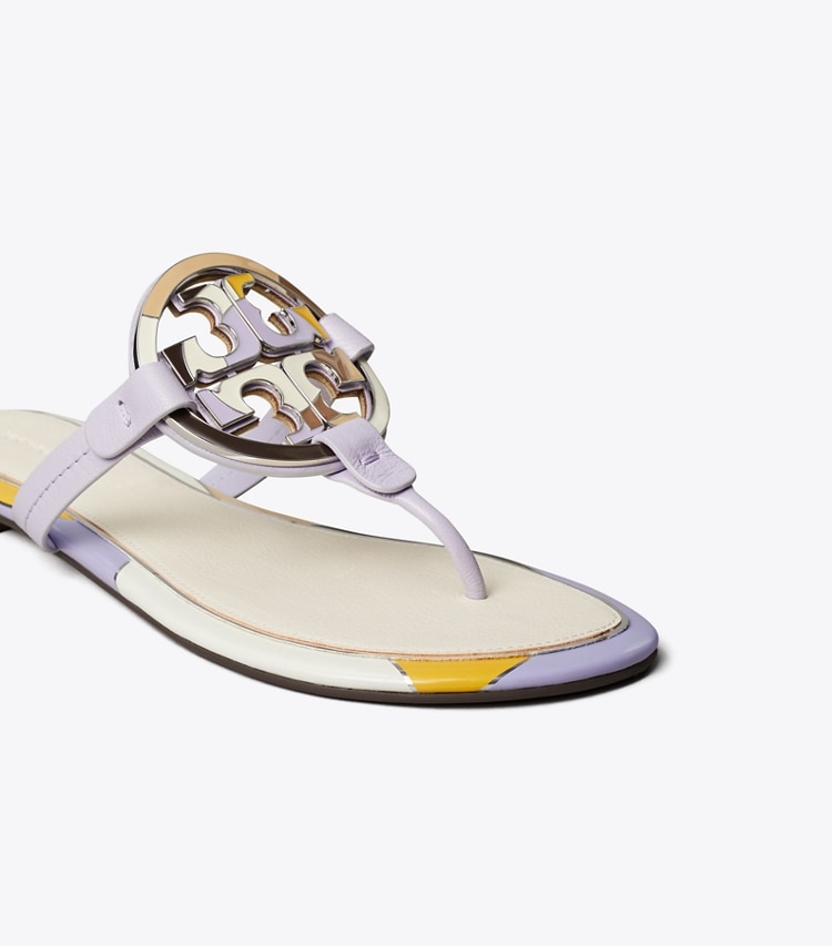 Tory Burch MILLER ENAMEL LOGO SANDAL - Spring Lavender